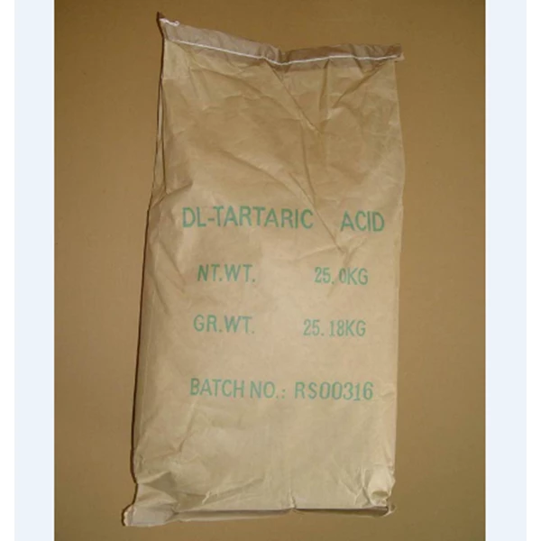 L-Tartaric Acid food grade Packing 25kg/bag